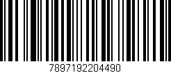Código de barras (EAN, GTIN, SKU, ISBN): '7897192204490'