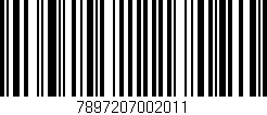 Código de barras (EAN, GTIN, SKU, ISBN): '7897207002011'