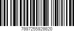 Código de barras (EAN, GTIN, SKU, ISBN): '7897255928820'