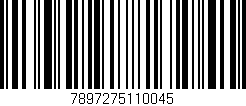Código de barras (EAN, GTIN, SKU, ISBN): '7897275110045'