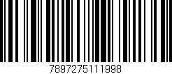 Código de barras (EAN, GTIN, SKU, ISBN): '7897275111998'