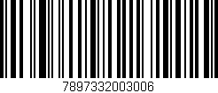Código de barras (EAN, GTIN, SKU, ISBN): '7897332003006'