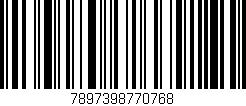 Código de barras (EAN, GTIN, SKU, ISBN): '7897398770768'