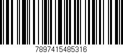 Código de barras (EAN, GTIN, SKU, ISBN): '7897415485316'