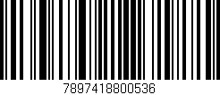 Código de barras (EAN, GTIN, SKU, ISBN): '7897418800536'