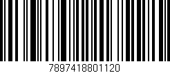 Código de barras (EAN, GTIN, SKU, ISBN): '7897418801120'