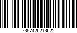 Código de barras (EAN, GTIN, SKU, ISBN): '7897420218022'