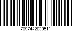 Código de barras (EAN, GTIN, SKU, ISBN): '7897442033511'