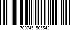 Código de barras (EAN, GTIN, SKU, ISBN): '7897451505542'