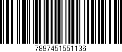 Código de barras (EAN, GTIN, SKU, ISBN): '7897451551136'