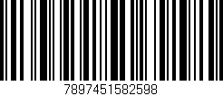 Código de barras (EAN, GTIN, SKU, ISBN): '7897451582598'