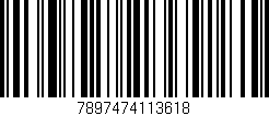 Código de barras (EAN, GTIN, SKU, ISBN): '7897474113618'