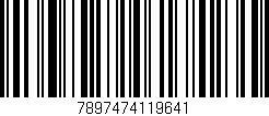 Código de barras (EAN, GTIN, SKU, ISBN): '7897474119641'