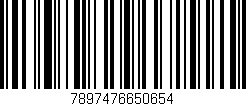 Código de barras (EAN, GTIN, SKU, ISBN): '7897476650654'