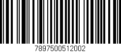 Código de barras (EAN, GTIN, SKU, ISBN): '7897500512002'
