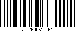Código de barras (EAN, GTIN, SKU, ISBN): '7897500513061'