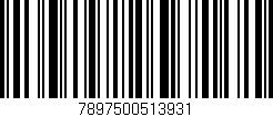 Código de barras (EAN, GTIN, SKU, ISBN): '7897500513931'