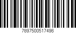 Código de barras (EAN, GTIN, SKU, ISBN): '7897500517496'