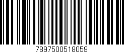Código de barras (EAN, GTIN, SKU, ISBN): '7897500518059'