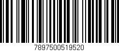 Código de barras (EAN, GTIN, SKU, ISBN): '7897500519520'