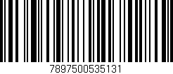 Código de barras (EAN, GTIN, SKU, ISBN): '7897500535131'