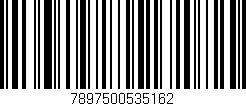 Código de barras (EAN, GTIN, SKU, ISBN): '7897500535162'