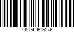 Código de barras (EAN, GTIN, SKU, ISBN): '7897500535346'