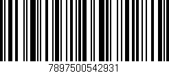 Código de barras (EAN, GTIN, SKU, ISBN): '7897500542931'