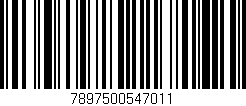 Código de barras (EAN, GTIN, SKU, ISBN): '7897500547011'