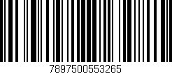 Código de barras (EAN, GTIN, SKU, ISBN): '7897500553265'