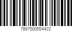 Código de barras (EAN, GTIN, SKU, ISBN): '7897500554422'