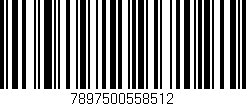 Código de barras (EAN, GTIN, SKU, ISBN): '7897500558512'