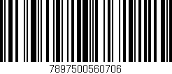 Código de barras (EAN, GTIN, SKU, ISBN): '7897500560706'