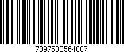 Código de barras (EAN, GTIN, SKU, ISBN): '7897500564087'
