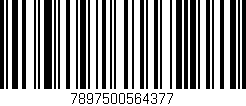 Código de barras (EAN, GTIN, SKU, ISBN): '7897500564377'