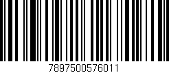 Código de barras (EAN, GTIN, SKU, ISBN): '7897500576011'