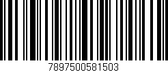 Código de barras (EAN, GTIN, SKU, ISBN): '7897500581503'