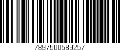 Código de barras (EAN, GTIN, SKU, ISBN): '7897500589257'