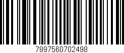 Código de barras (EAN, GTIN, SKU, ISBN): '7897560702498'