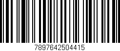 Código de barras (EAN, GTIN, SKU, ISBN): '7897642504415'