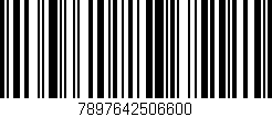 Código de barras (EAN, GTIN, SKU, ISBN): '7897642506600'