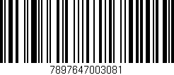 Código de barras (EAN, GTIN, SKU, ISBN): '7897647003081'