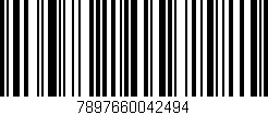 Código de barras (EAN, GTIN, SKU, ISBN): '7897660042494'