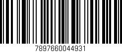 Código de barras (EAN, GTIN, SKU, ISBN): '7897660044931'