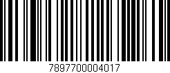 Código de barras (EAN, GTIN, SKU, ISBN): '7897700004017'