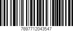 Código de barras (EAN, GTIN, SKU, ISBN): '7897712043547'