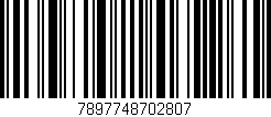 Código de barras (EAN, GTIN, SKU, ISBN): '7897748702807'