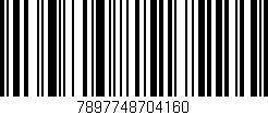 Código de barras (EAN, GTIN, SKU, ISBN): '7897748704160'