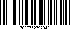 Código de barras (EAN, GTIN, SKU, ISBN): '7897752792849'
