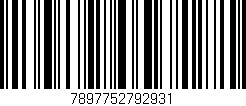 Código de barras (EAN, GTIN, SKU, ISBN): '7897752792931'